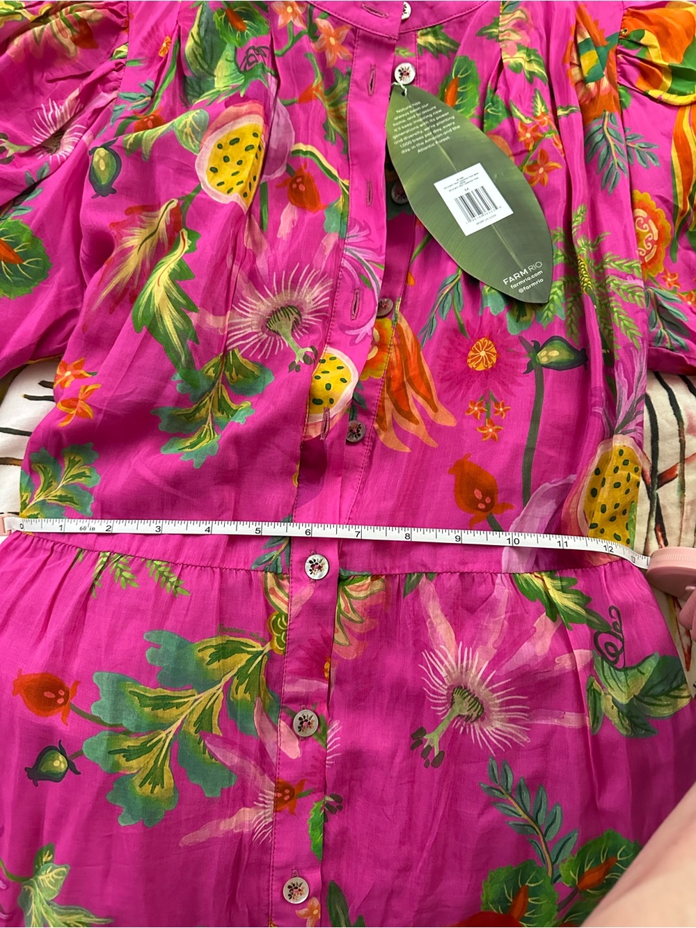FARM Rio Delicate Fruit Garden Pink Floral Mini Dress - Picture 13 of 15
